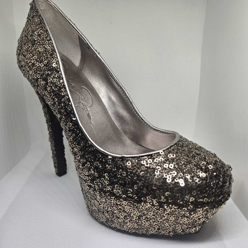 Pewter Glitter Heel